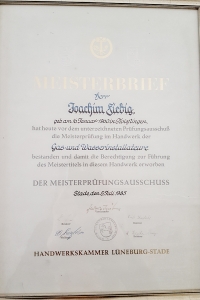 Meisterbriefe Joachim Fiebig